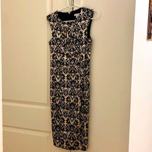 New York & Company black and cream dress
